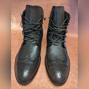 Gordon Rush Black Brogue Leather Boots